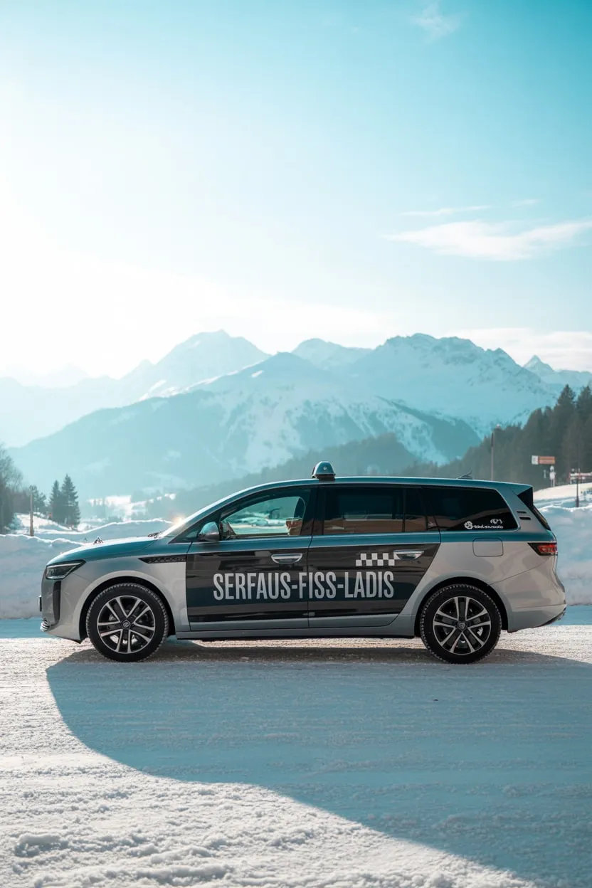 Skitransfer nach Serfaus im Schnee