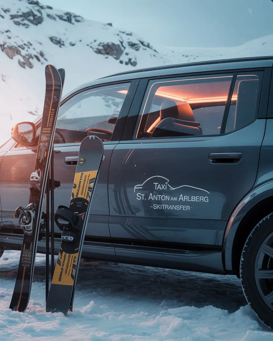Taxi St. Anton am Arlberg mit Skiausrüstung